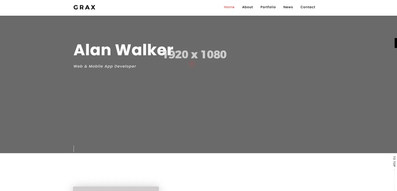 Grax Personal Portfolio Site - Sleek Developer Portfolio Theme for Modern Web Projects and Creatives