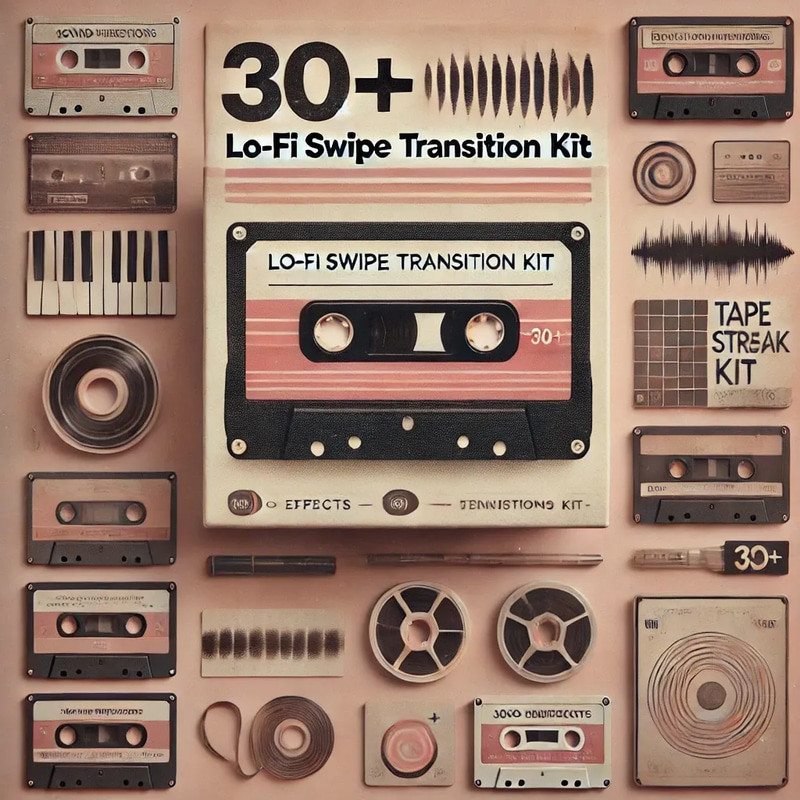 30+ Lo-Fi Swipe Transition Kit - Immersive AI-Enhanced Audio Effects for Creators and Editors