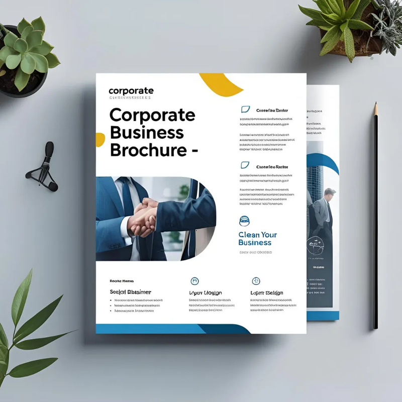 Corporate Business Brochure Clean Layout - Sleek Professional Flyer Template for Marketing & Promotion Success