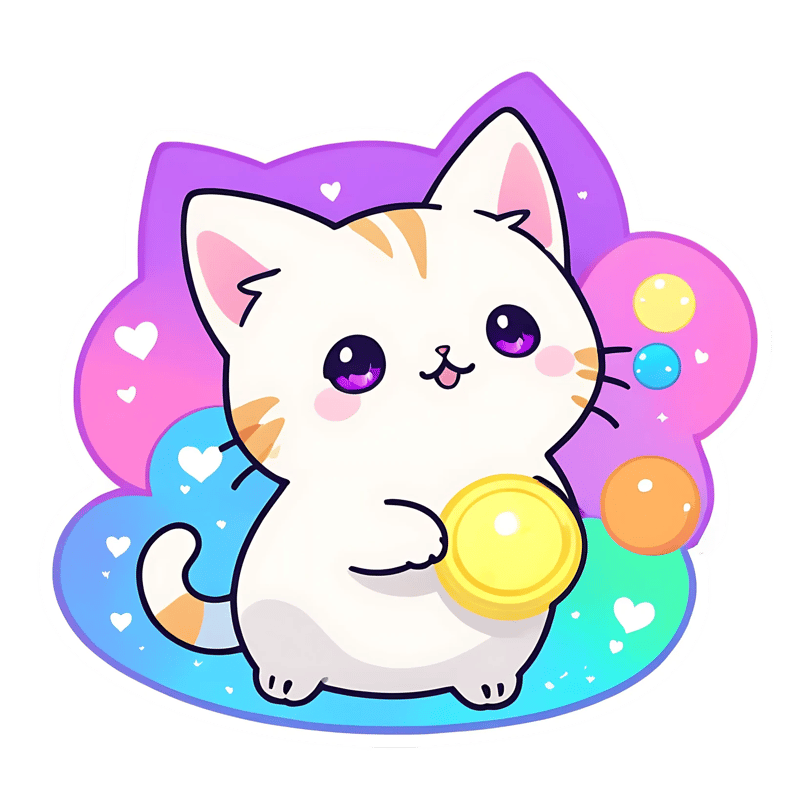 10+ Feline Friends Cat Set - Charming Animal Sticker Bundle for Creative Projects and Personal Use