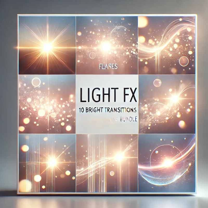 Light FX - 10 Bright Transitions Bundle - Cinematic Video Transitions for Dynamic Visual Effects and Seamless Editing