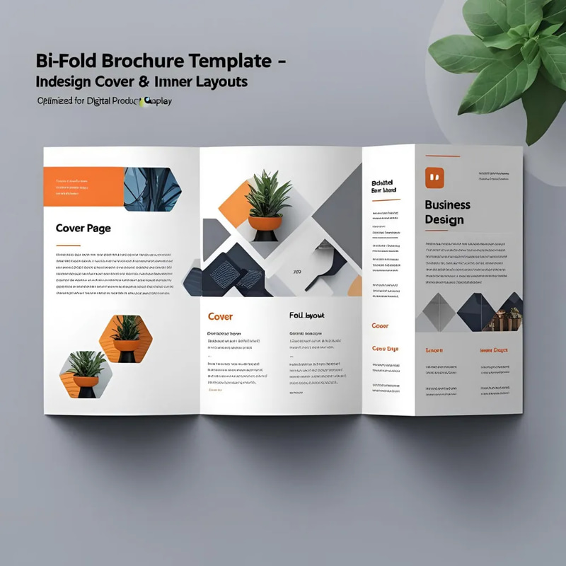 Bi-Fold Brochure Template - InDesign Cover & Inner Layouts - Sleek Commercial Marketing Design for Agencies and Brands
