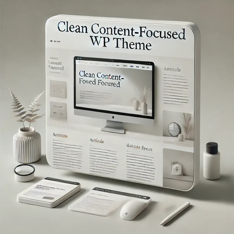 Clean Content-Focused WP Theme - Streamlined WordPress Theme for Modern Blogs and Content Creators