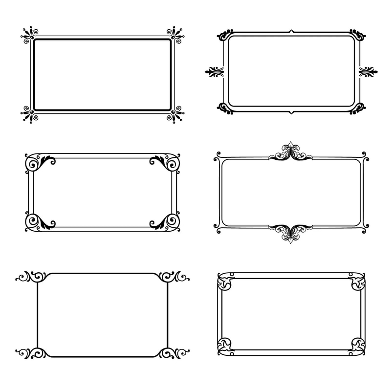 Ornamental Design Collection - Elegant Mockup Frames and Borders for Creative Branding and Presentation