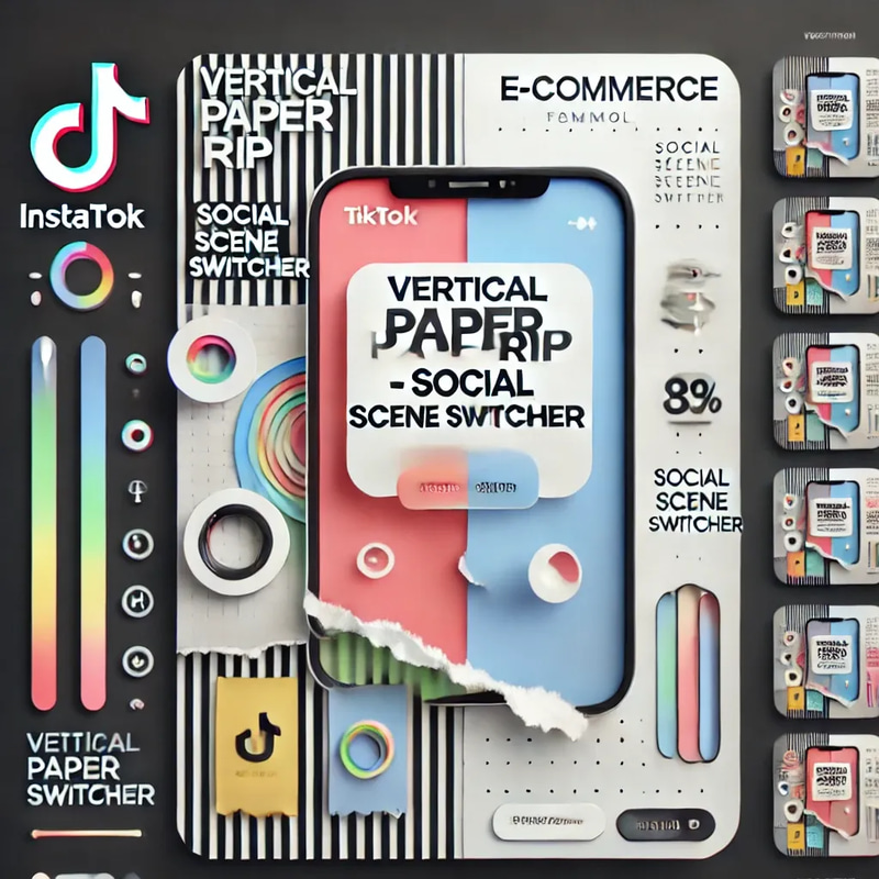 Vertical Paper Rip - Social Scene Switcher - Dynamic Vertical Video Transitions for Engaging Social Content Creators