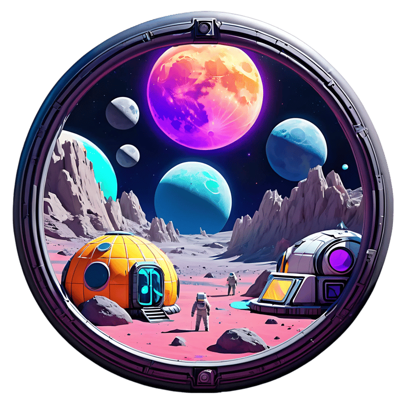 25 Space Explorers Planet Sticker Set - GlossEdge Collective Futuristic Alien & UFO Decals for Creative Projects