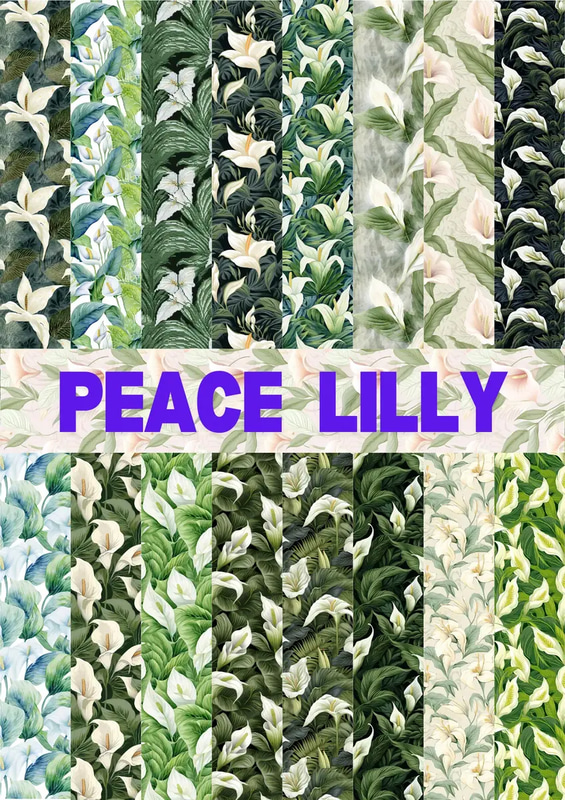 Peace Lily Minimalist Patterns - Elegant Botanical Prints for Creative and Commercial Design Projects 2025