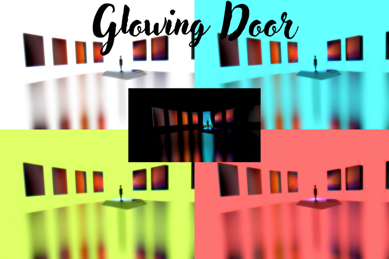 Sci-Fi Glowing Door Concept - Futuristic 3D Template for Designers and Game Developers