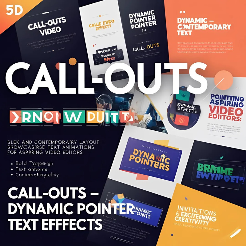 Call-Outs Dynamic Pointer Text Effects - Cinematic Video Text Animations for Engaging Social and Marketing Content