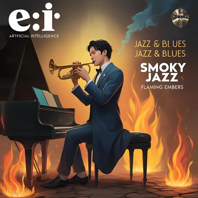 AI Smoky Jazz Flaming Embers - Cinematic AI-Generated Jazz & Blues Music for Creative Projects and Relaxation