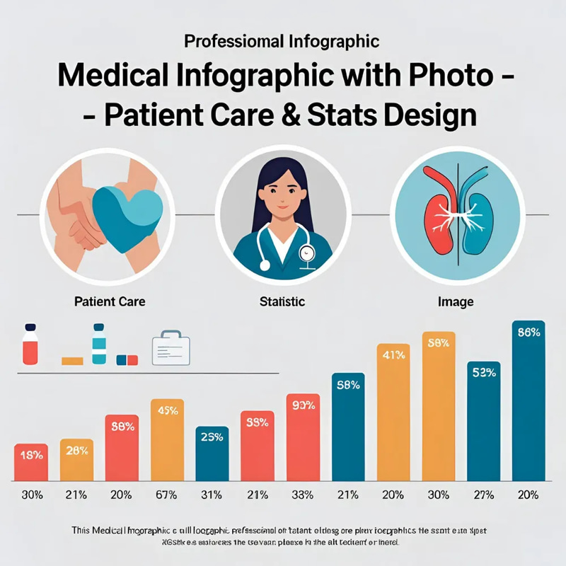 ChartCraft Studio Medical Infographic with Photo - Patient Care & Stats Design for Healthcare Professionals and Educators