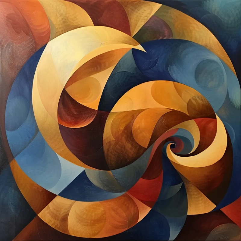 Kinetic Abstract Spiraling Harmonic Shapes - Dynamic Abstract Art for Creative Visual Projects and Brand Expression
