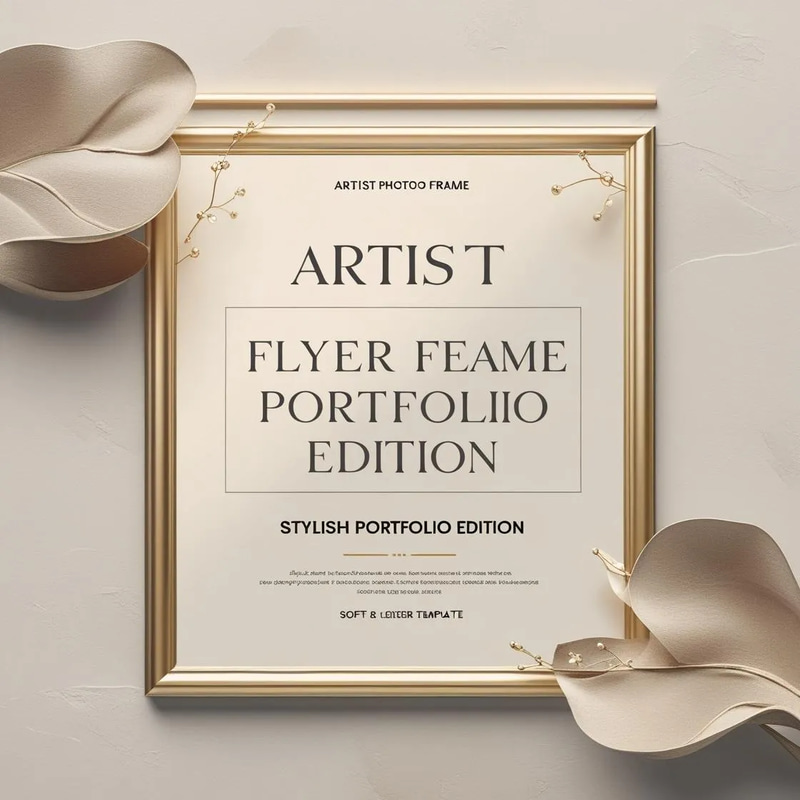 Artist Flyer Template - Stylish Portfolio Edition - Modern Marketing Design for Creatives and Brand Promotion