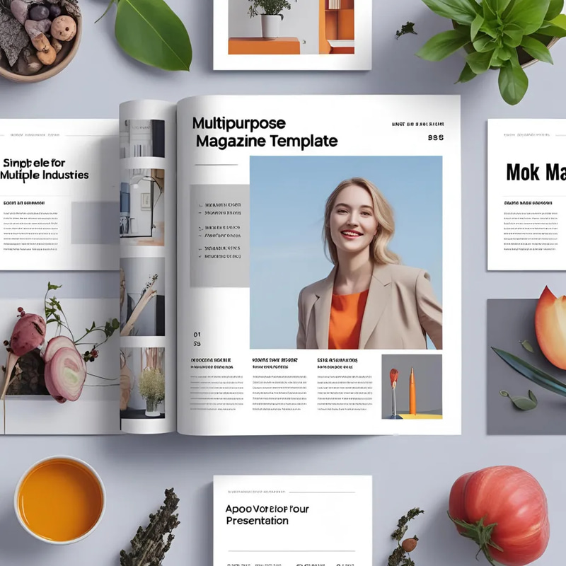 Multipurpose Magazine Template - Versatile Editorial Layout - Professional Marketing & Print Ad Design for Agencies and Brands