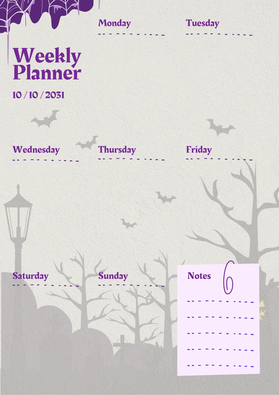 Autumn Enchantment Halloween Daily - Elegant Seasonal Planner for Focused Productivity and Festive Organization