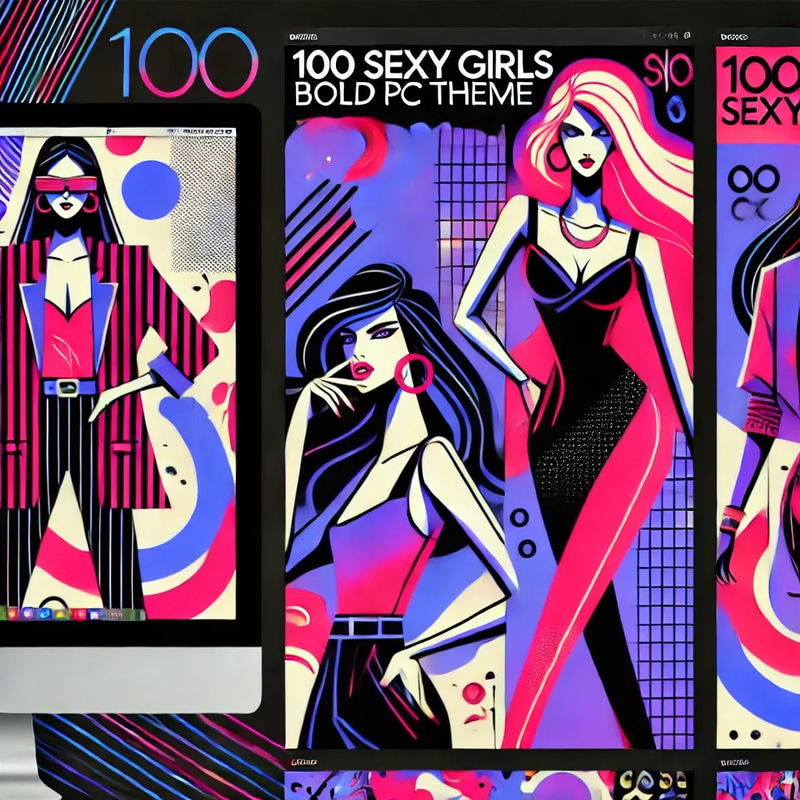 100 Sexy Girls Bold PC Theme - Dynamic Visual Style for Personal and Professional Desktop Customization