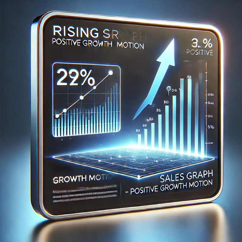 Sales Bar Chart Icon - Dynamic Motion Graphic Elements for Engaging Video Presentations and Marketing Content