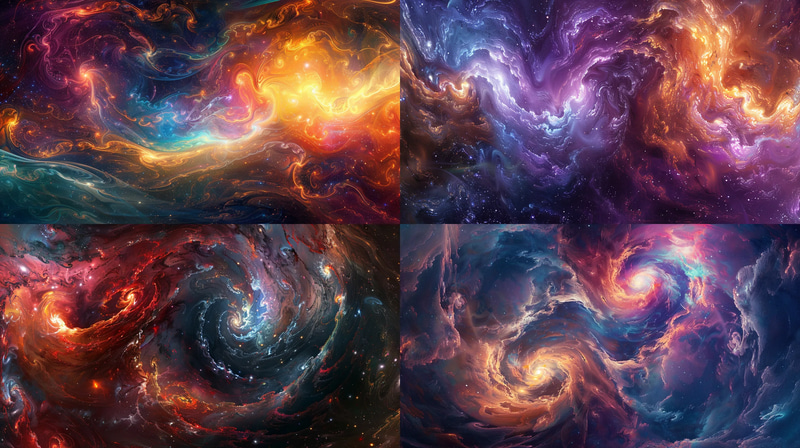 Galactic Tapestry - Stellar Abstract - Immersive Abstract Digital Environment Art for Creators and Visual Storytelling