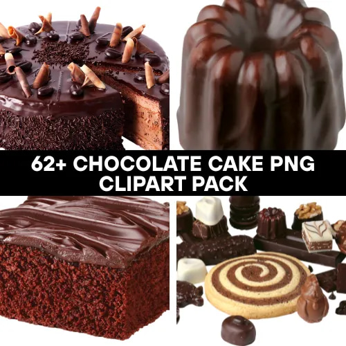 62+ Chocolate Cake PNG Clipart Pack - Vibrant Food Illustrations for Creators and Designers