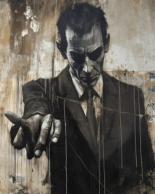 Corrupt Politician Graffiti - Bold Political & Social Commentary Graffiti Art for Urban Creators and Activists