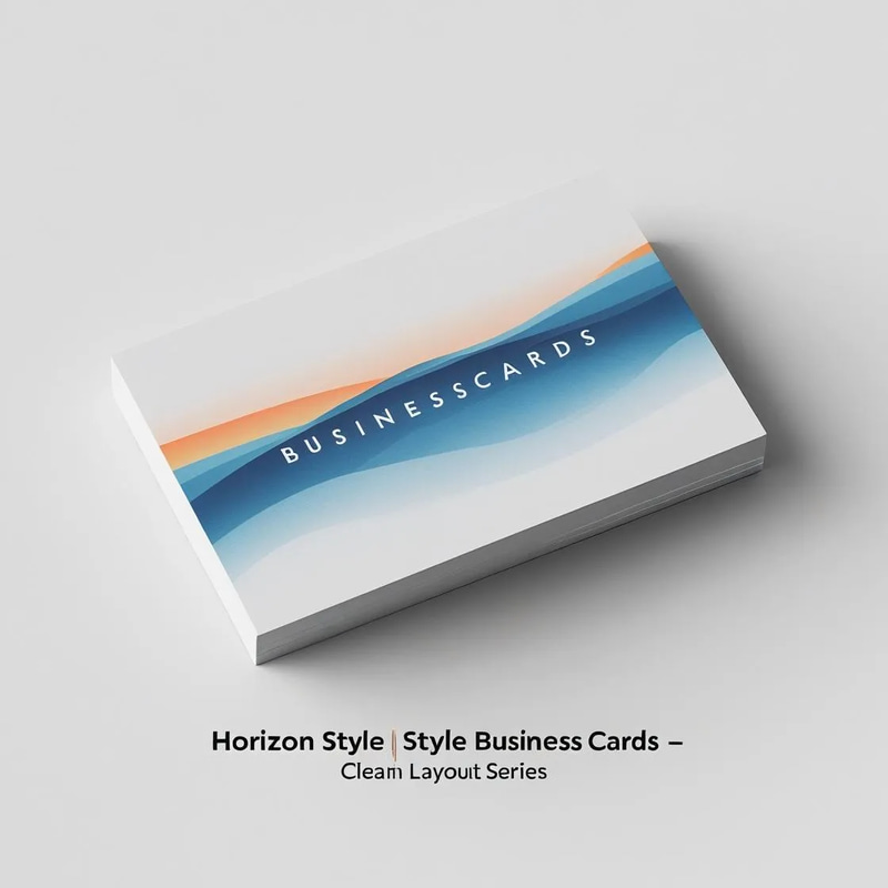 Horizon Style Business Cards - Clean Layout Series - Sleek Business Card Templates for Professionals and Agencies