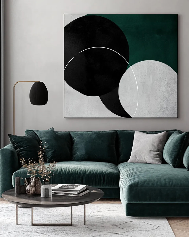 Monochromatic Abstract Design - Modern Mood - Contemporary Minimalist Wall Art for Stylish Interiors and Creative Spaces