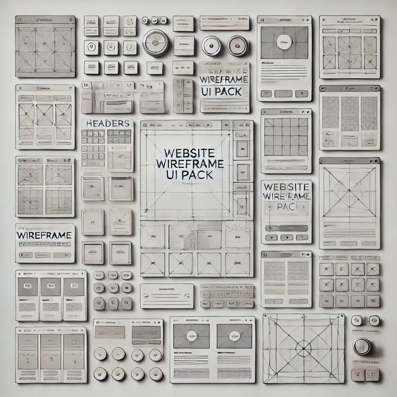 WireWeb Website Wireframe UI Pack - Streamlined UX Flow Kit for Designers and Developers