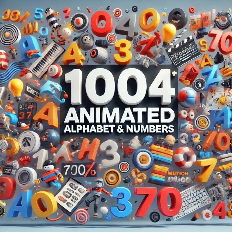 100+ Animated Alphabet & Numbers - Dynamic Typography Animations for Video Creators and Motion Designers