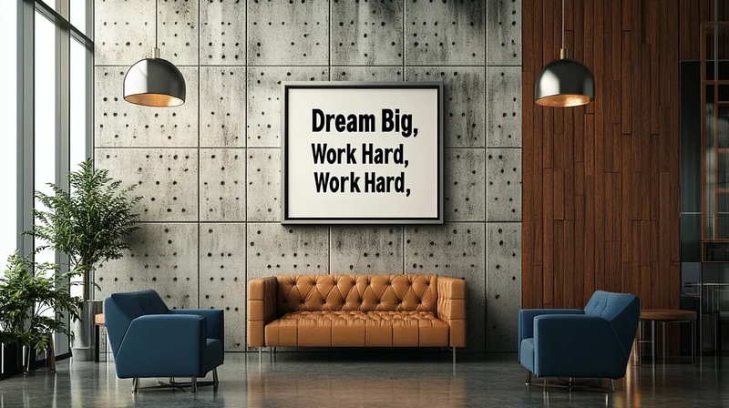 Inspirational Quote in Sleek Typography - Empower Office Piece - Modern Motivational Wall Art for Professional Workspaces