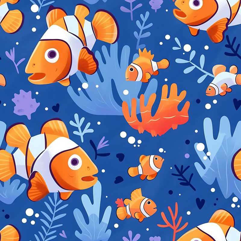 25 Marine Life Delight Patterns - Serene Aqua Marine & Sea-Themed Digital Design Assets for Creative Projects