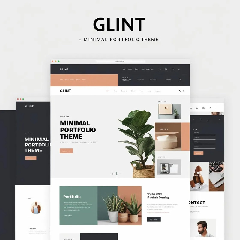 Glint Minimal Portfolio Theme - Sleek, Responsive Website Design for Creatives and Professionals