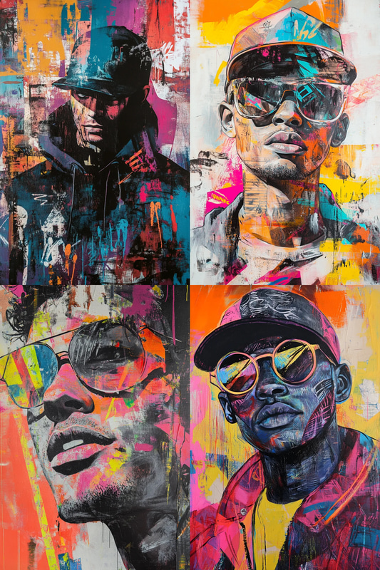 Streetwear Contemporary Male Portrait - Modern Portrait Art for Urban Style Creators and Designers