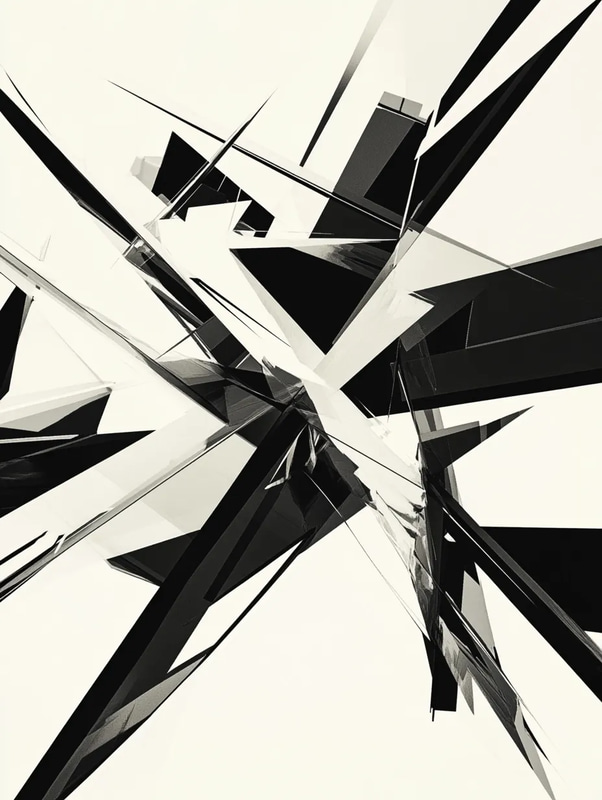 Abstract Geometric Pattern - Modern Digital Art - Contemporary Wall Art for Stylish Interiors and Creative Spaces