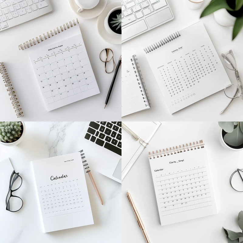 2025 Clarity Simple Year Calendar - Minimalist Long-Term Planner for Efficient Annual Organization