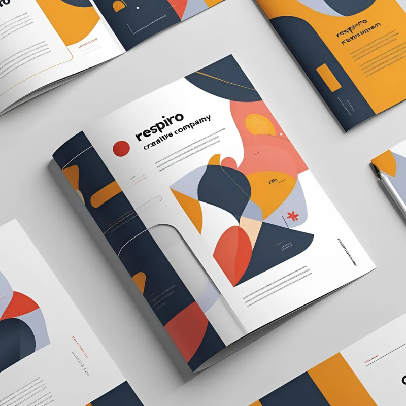 Respiro Creative Brochure - Artistic Company Layout - Professional Marketing Template for Impactful Brand Promotion