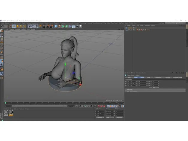 Aviator Lady Bust Model - Detailed 3D Printing Sculpture for Designers and Hobbyists