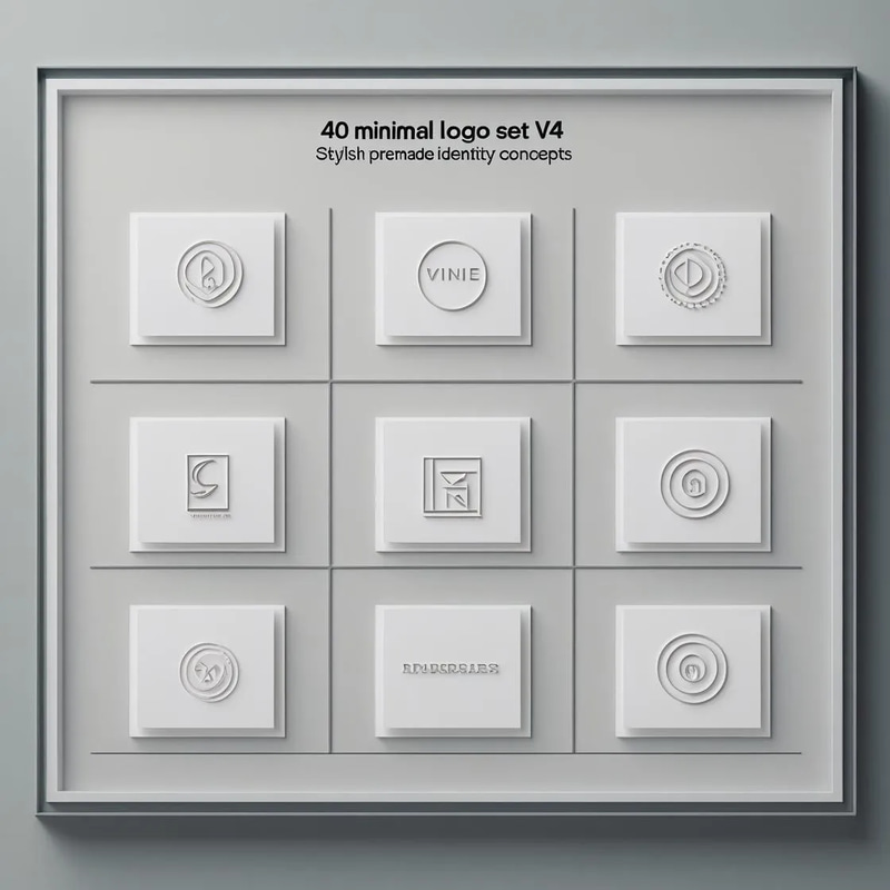 40 Minimal Logo Set V4 - Stylish Premade Identity Concepts for Professional Branding and Business Growth