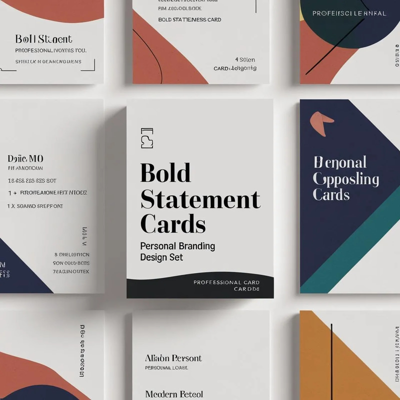 Bold Statement Cards - Personal Branding Design Set - Sleek Business Card Templates for Professionals and Entrepreneurs