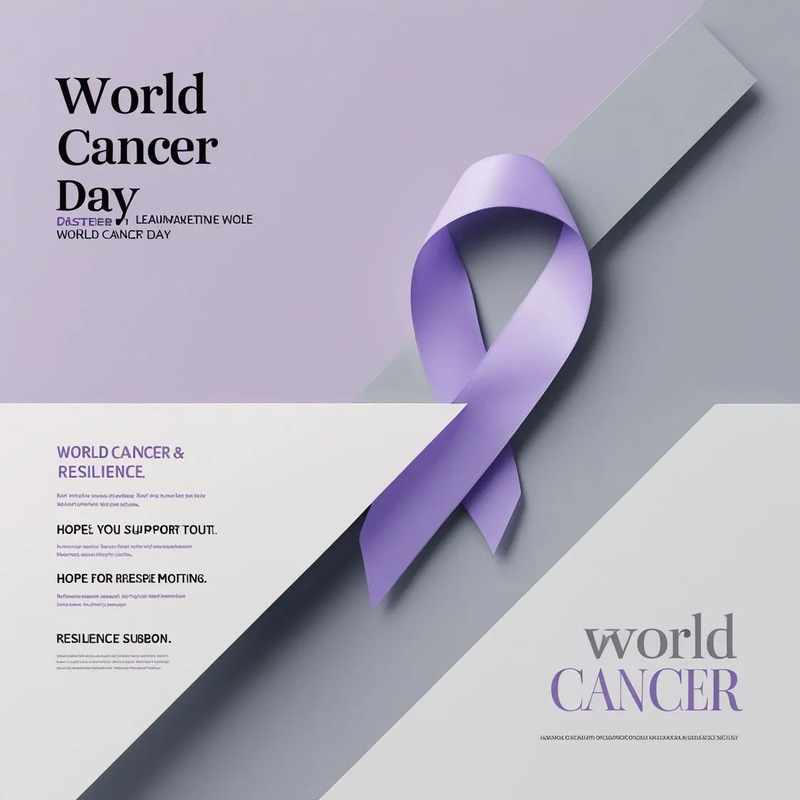 10 World Cancer Day Awareness Posters - Minimal PSD Set - Clean, Impactful Marketing Posters for Health Campaigns and Social Awareness