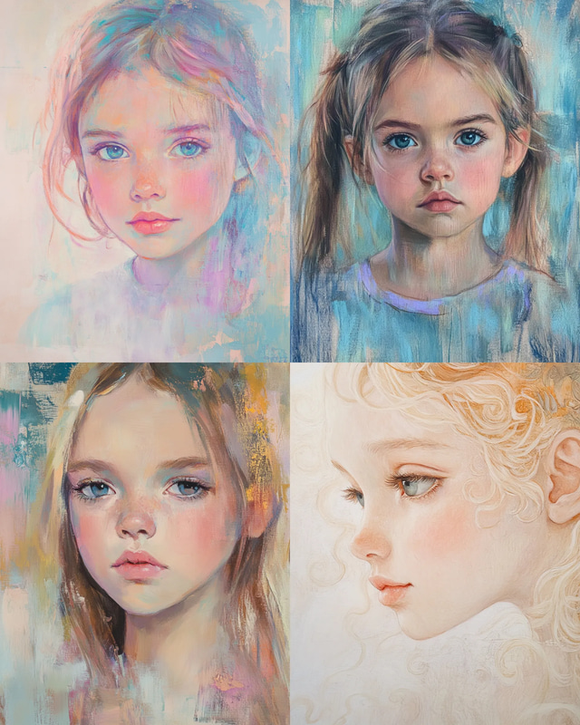 Soft Expressionistic Portrait of a Young Girl - Subtle Expressionistic Portrait Art for Emotional and Artistic Spaces
