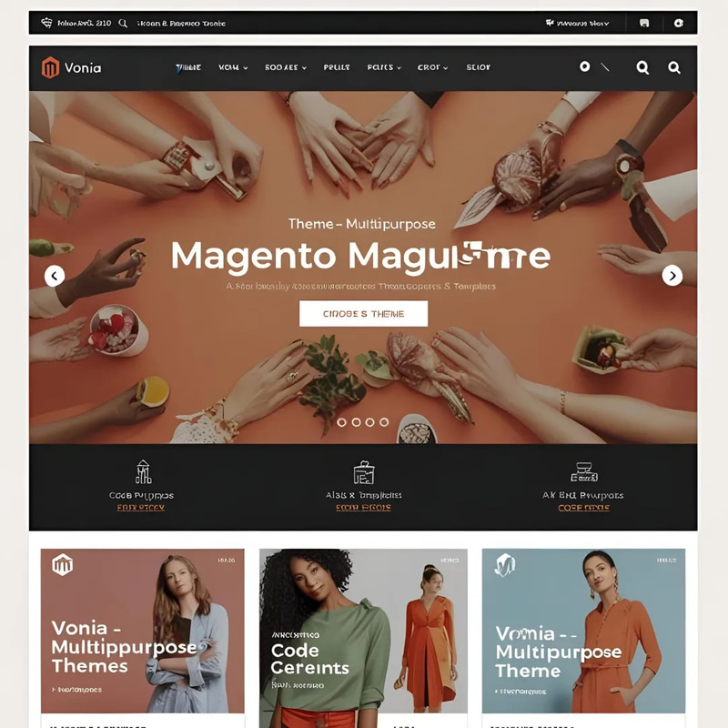 Vonia Multipurpose Magento Theme - Versatile E-commerce Design for Developers and Retailers