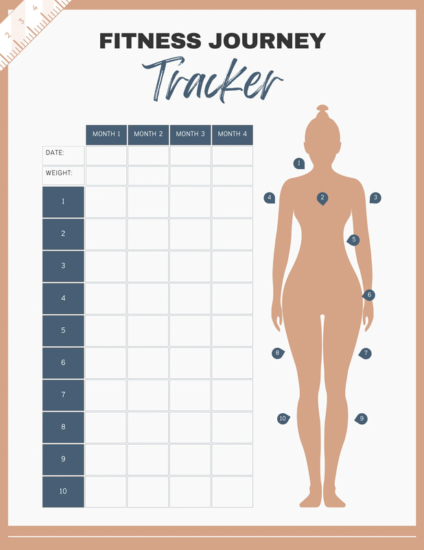 Monthly Fitness Journey Tracker - US Letter Format - Organized Fitness Template for Personal and Professional Wellness Goals