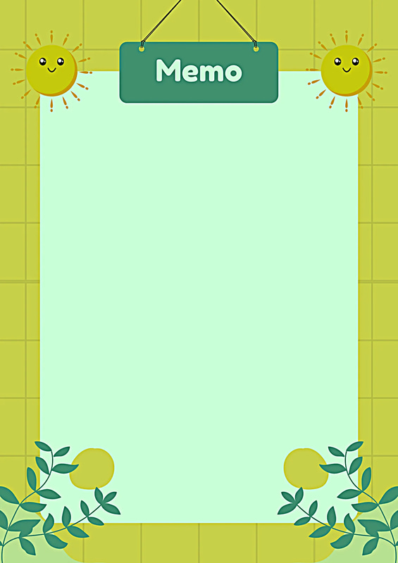 Cute Yellow Illustrated Memo Template - Bright Business Communication for Engaging Meetings and Clear Memos