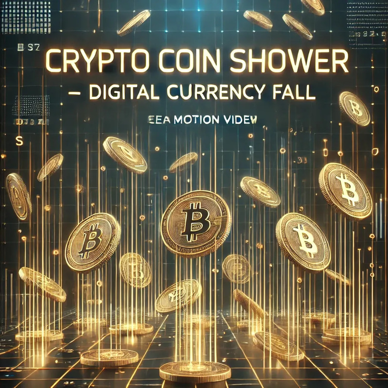 Bitcoin Rain Animation - Dynamic Motion Graphic Elements for Crypto Videos & Digital Content Creators