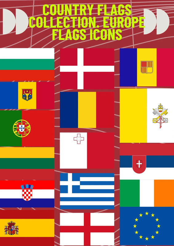 Europe Flags Icons - Country Symbol Collection - Clean, Versatile Vector Icons for Designers and Marketers