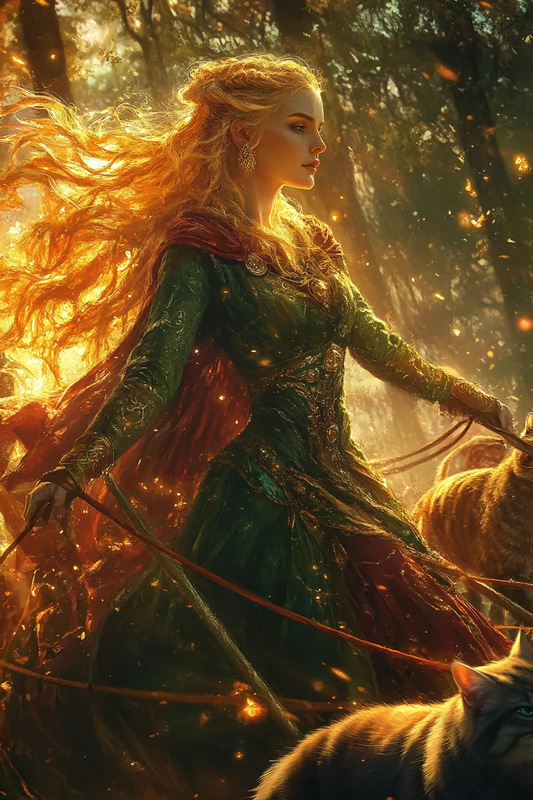 Freyja's Tears - Brisingamen's Keeper - Mythical Fantasy Art for Enchanting Storytelling and Creative Worlds