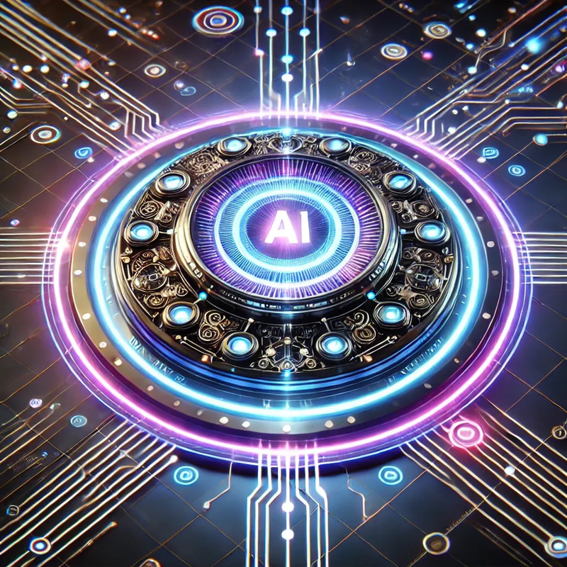 AI Technology Concept Graphic - Futuristic Motion Graphic Elements for Digital Creators and Tech Storytelling