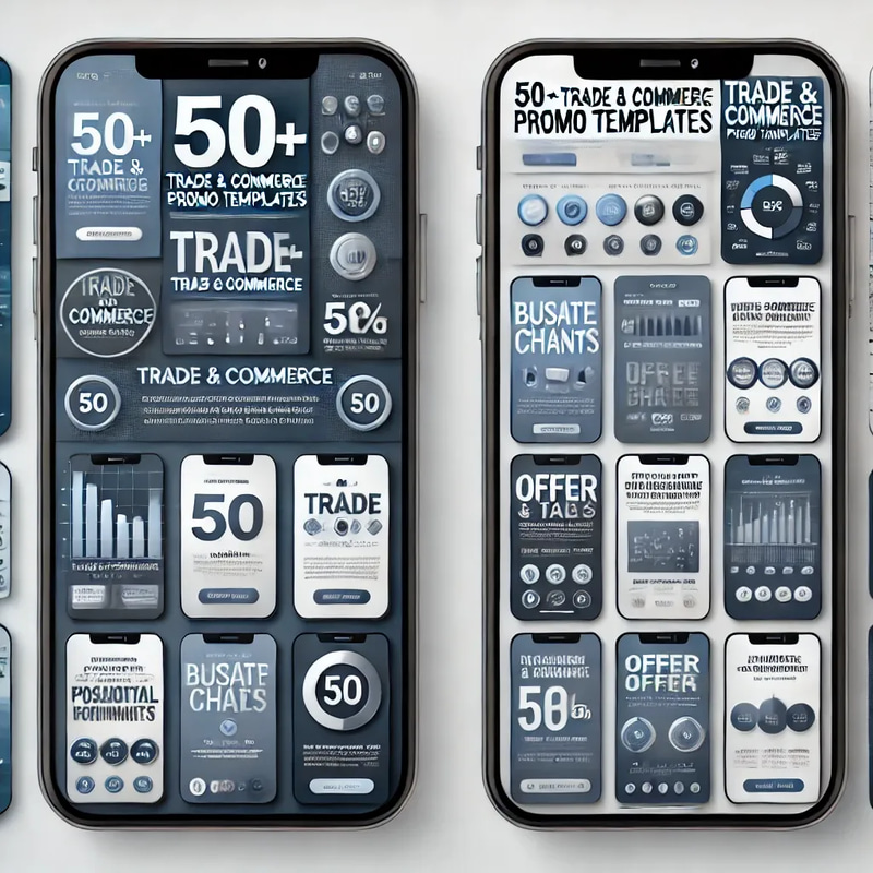50+ Trade & Commerce Promo Templates - Versatile Multi-Platform Ad Designs for Businesses and Marketers