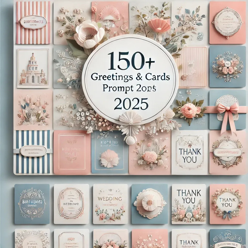 150+ Greetings and Cards Prompt 2025 - Creative AI Text Prompts for Unique Greeting Cards and Messages