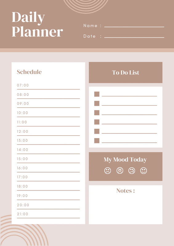 Rustic Brown Abstract Monthly Set - Elegant Planner Templates for Streamlined Daily, Weekly, and Monthly Organization